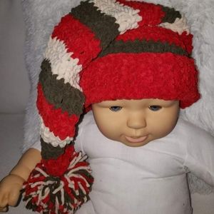 Crochet Chenille Elf hat